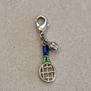Tennis Racket & Ball Charm for Charm Bracelet
